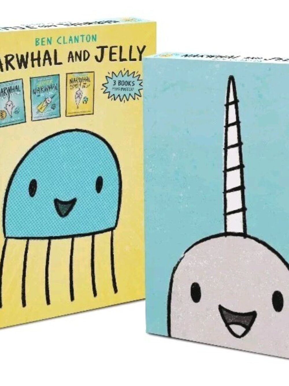 Narwhal and Jelly Box Set Books 1-3 by Ben Clanton Paperback Poster NOT Included